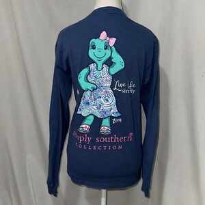 Simply Southern turtle Live Life Simply long sleeve graphic shirt size small